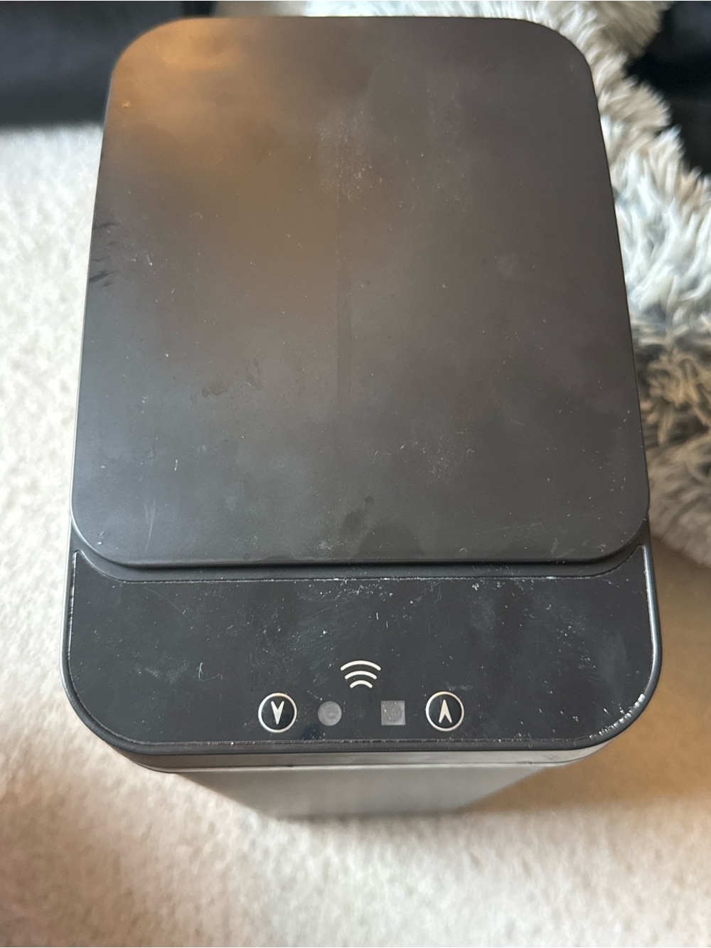 Wireless Black Networking Device with Touch Controls garbage can new batteries